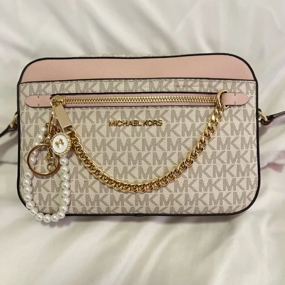 Michael Kors Blush Pink and Cream Crossbody Bag - Picture 2 of 6